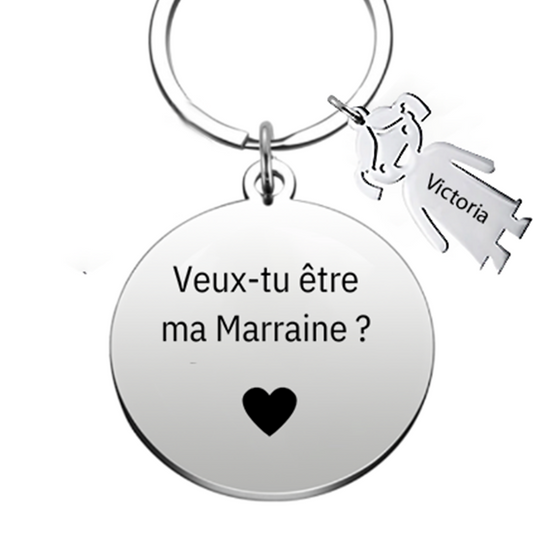 Porte Clé Marraine Veux Tu Etre Ma Marraine