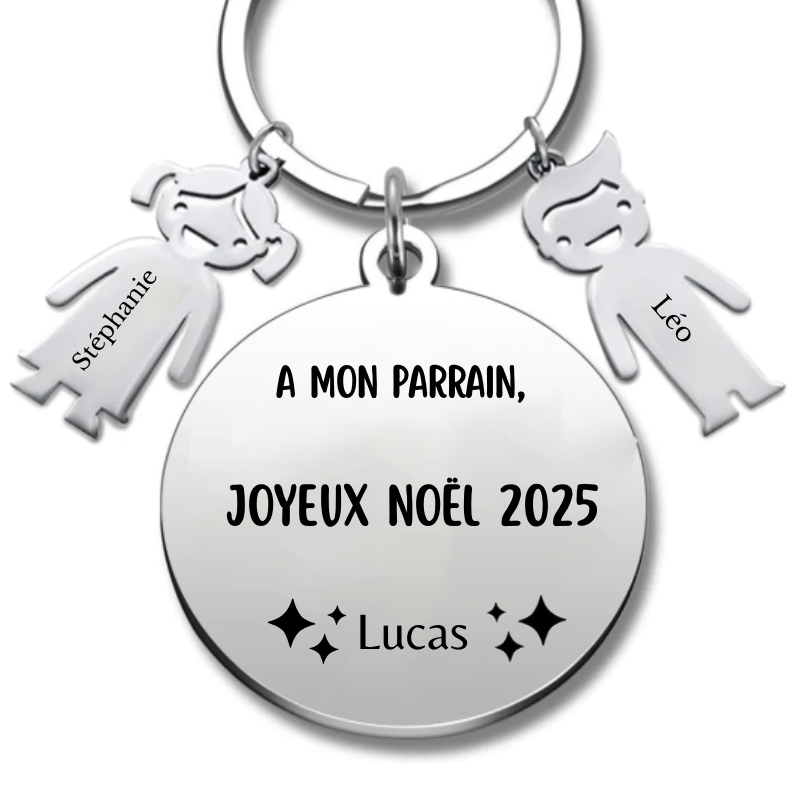 Porte Clé Noël Joyeux Noël Parrain