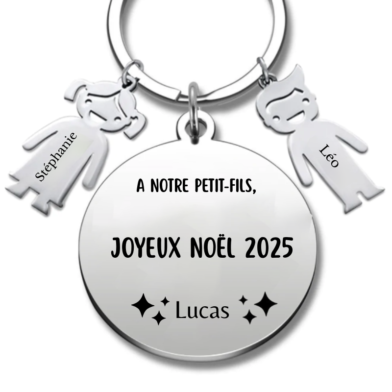 Porte Clé Noël Joyeux Noël Petit-Fils 