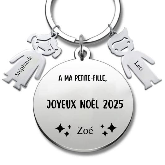 Porte Clé Noël Joyeux Noël Petite-Fille