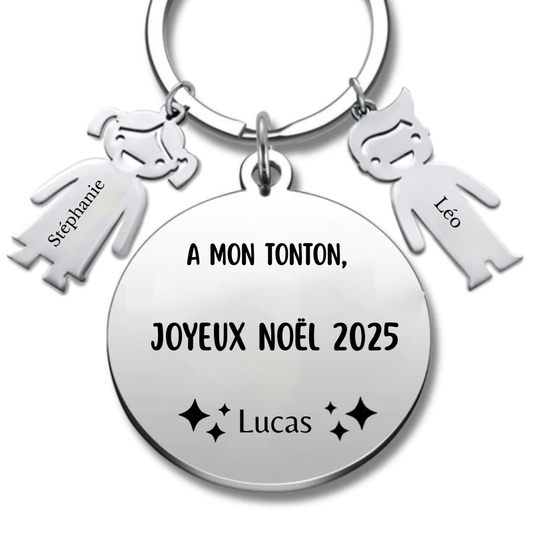 Porte Clé Noël Joyeux Noël Tonton