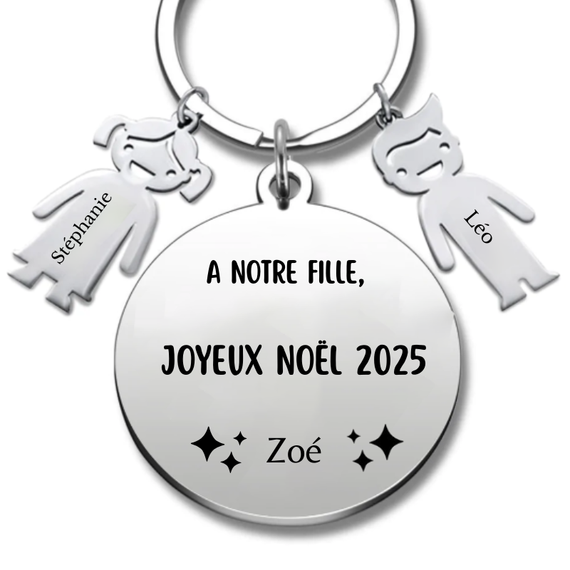 Porte Cle Noel Joyeux Noel notre Fille