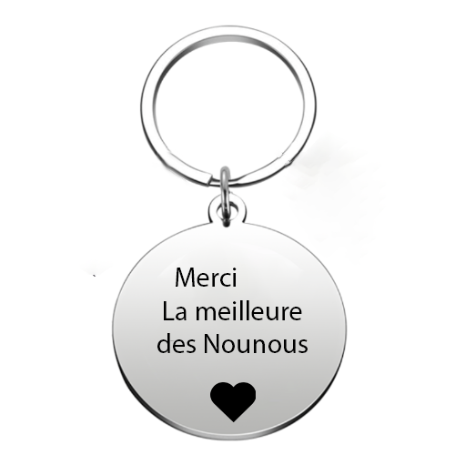 Porte Clé Nounou Personnalisé Merci Nounou