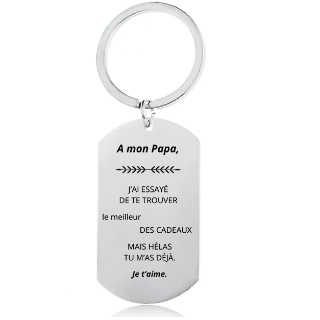 Cadeau Bijou Porte-Clé pour Papa - Les Bijoux de Marilou