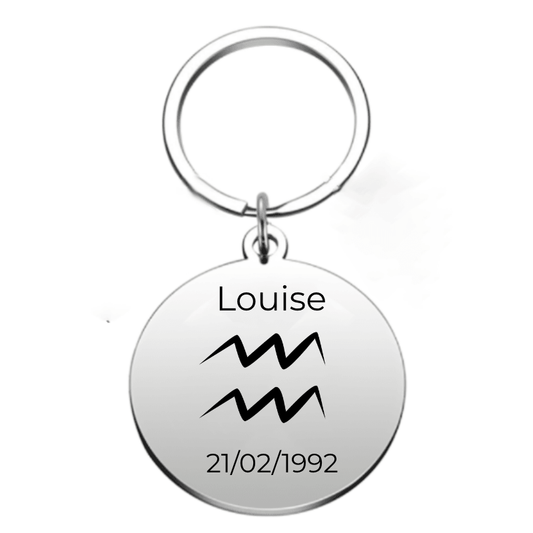 Porte Clé Verseau personnalisé