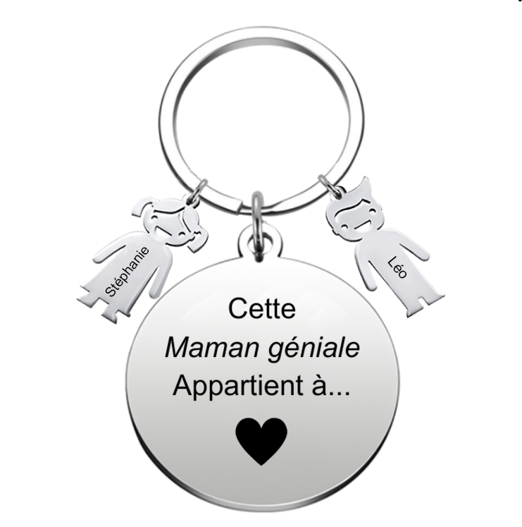 Porte Clé pour Maman "la meilleure des Mamans"