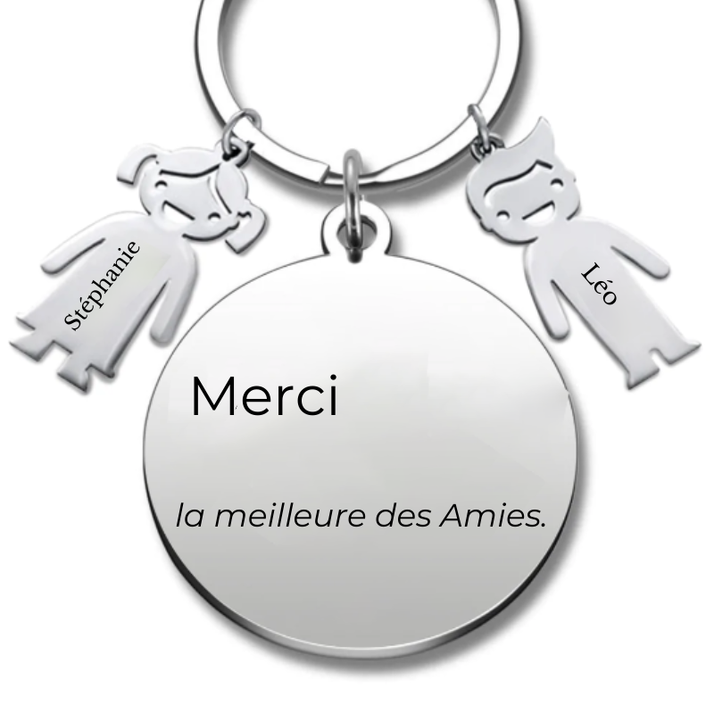 Porte Clés Meilleure Amie A Personnaliser - Avec Breloque