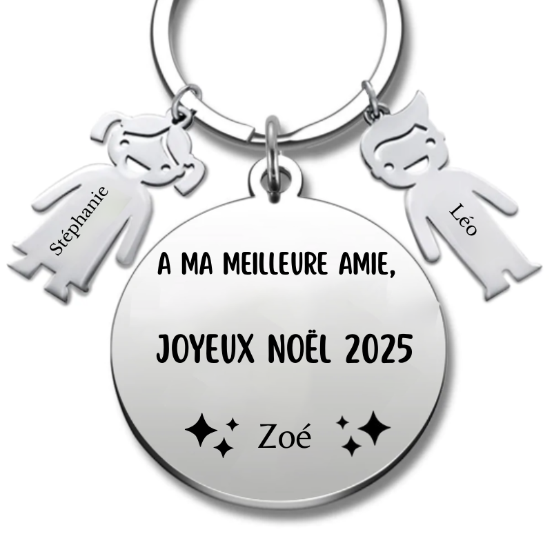 Porte Clés Meilleure Amie Personnalisé Joyeux Noël Meilleure Amie
