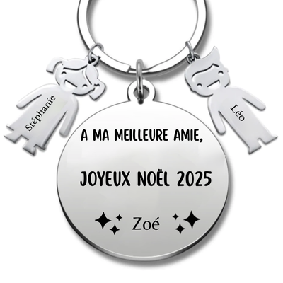 Porte Clés Meilleure Amie Personnalisé Joyeux Noël Meilleure Amie