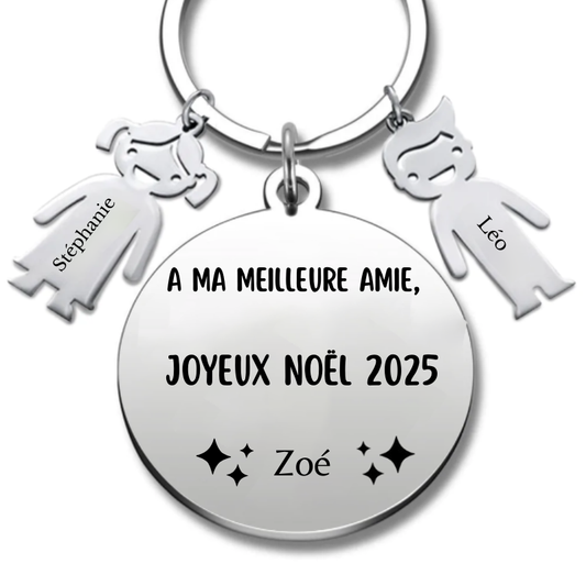 Porte Clés Meilleure Amie Personnalisé Joyeux Noël Meilleure Amie