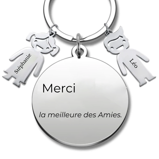 Porte Clés Meilleure Amie Personnalisé Merci