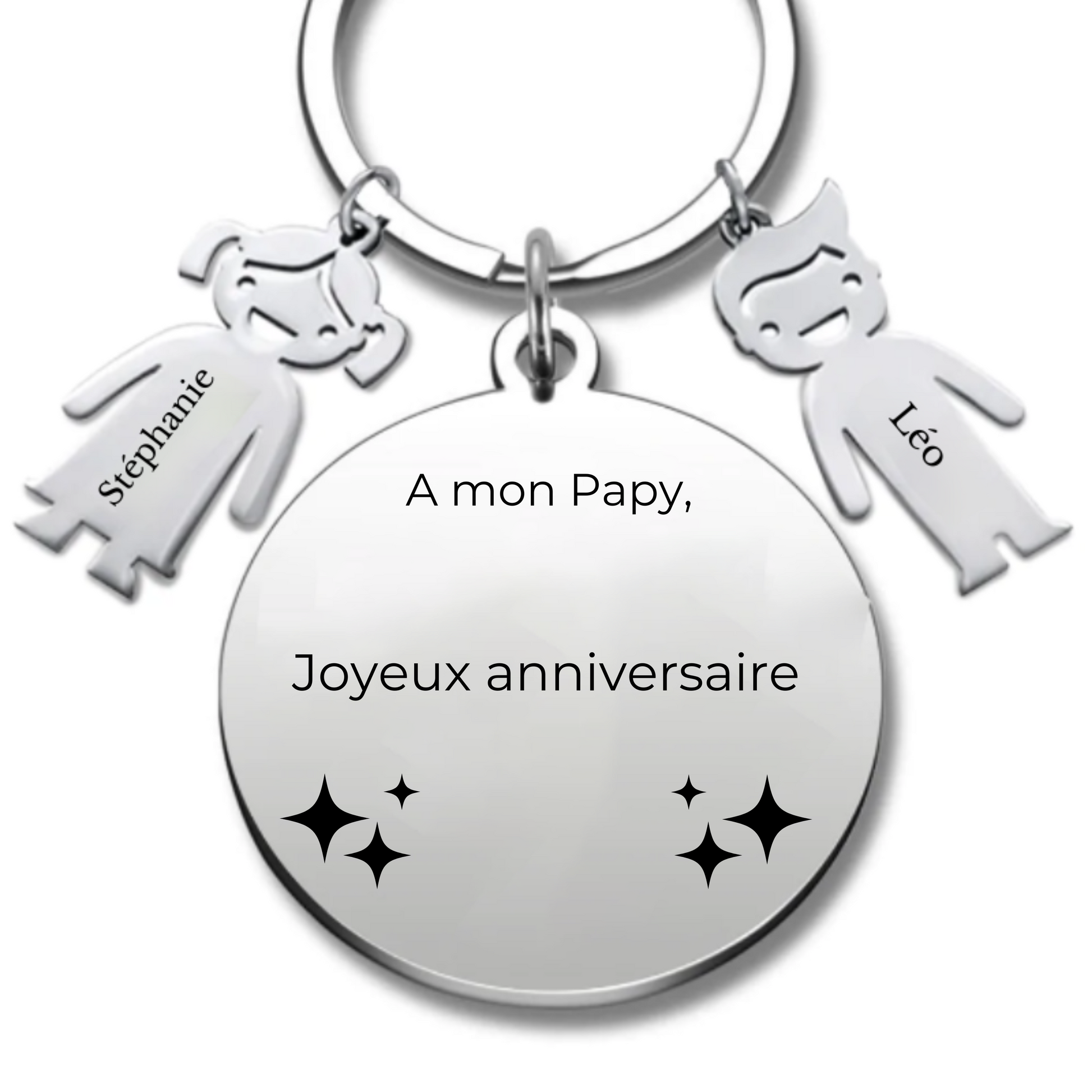 Porte-clé Personnalisé Joyeux Anniversaire Papy - A personnaliser
