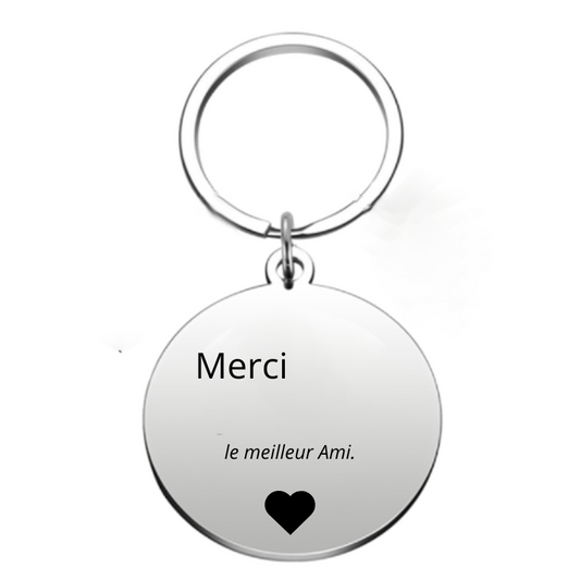 Le Porte-Clef "Merci XXX - le meilleur ami" - A  Personnaliser