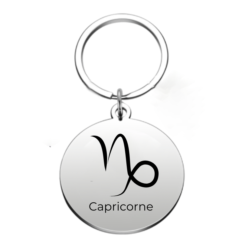 Porte Clé personnalisé : Porte Clé Signe Astrologique Capricorne 2025