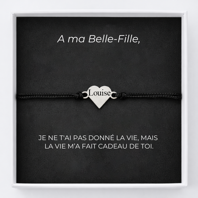 Bracelet Cœur Belle-Fille Personnalisé — Gravé avec Amour