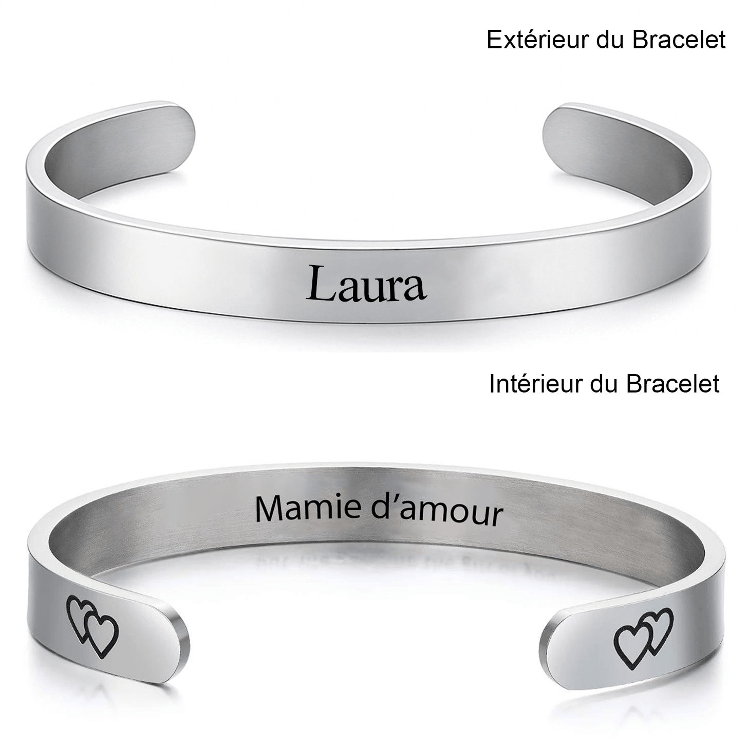 Bracelet Mamie d'Amour Ajustable et Personnalisé - Les Bijoux de Marilou
