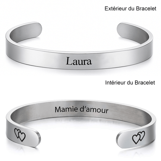 Bracelet Mamie d'Amour Ajustable et Personnalisé - Les Bijoux de Marilou