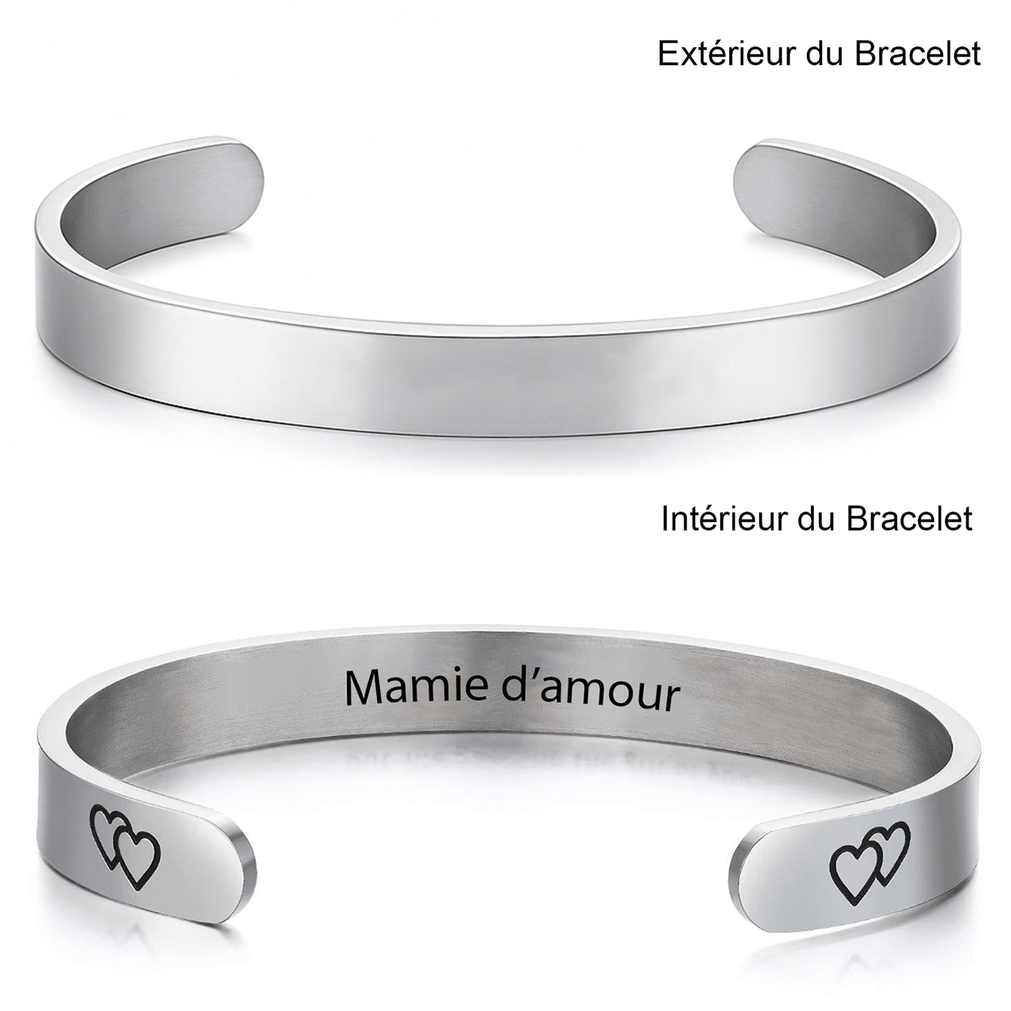 Bracelet Mamie d'Amour Ajustable et Personnalisé - Les Bijoux de Marilou
