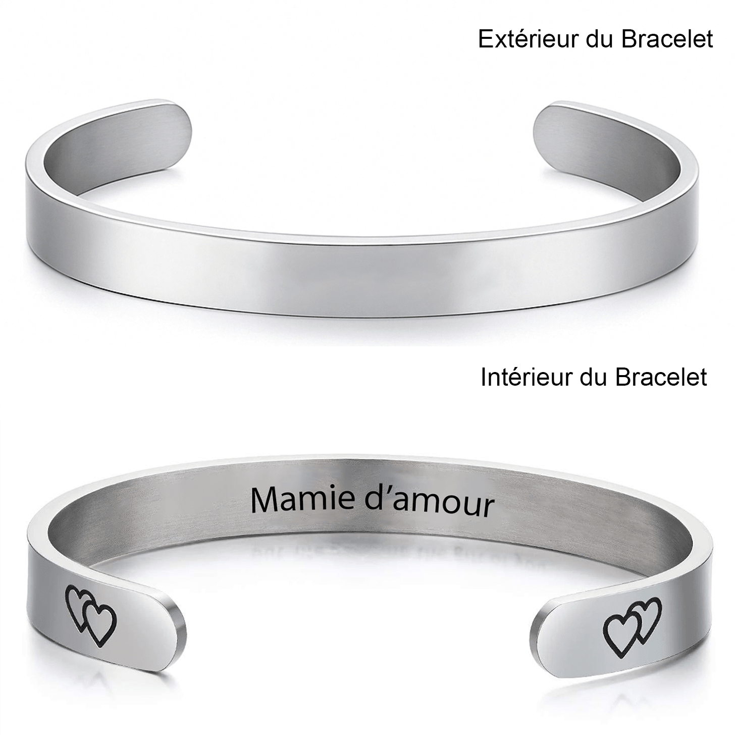 Bracelet Mamie d'Amour Ajustable et Personnalisé - Les Bijoux de Marilou