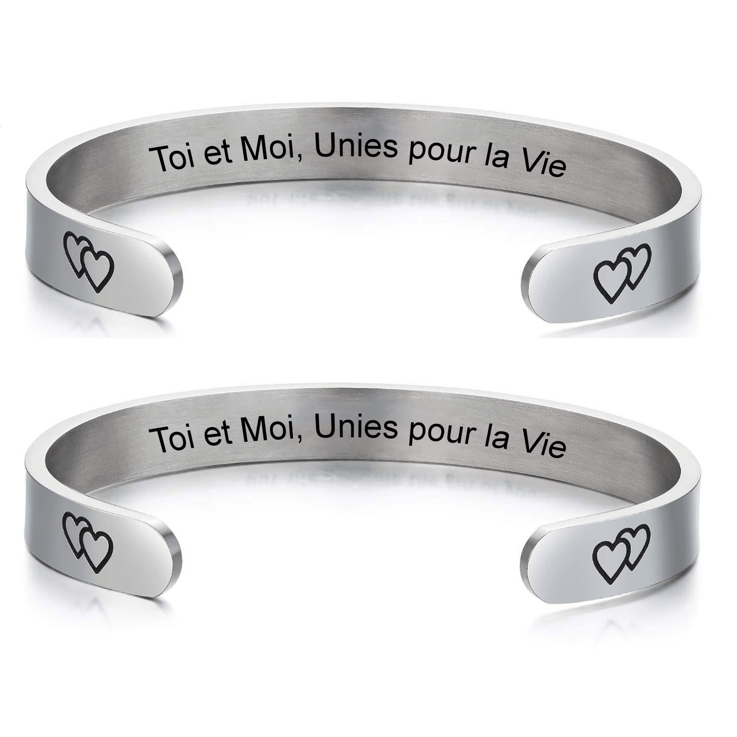 Bracelet Marraine Filleule Personnalisé Ajustable - Lot de 2 - Les Bijoux de Marilou