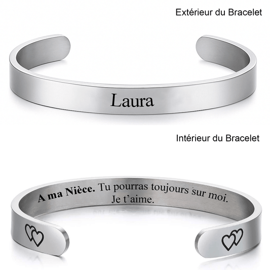 Bracelet Nièce Ajustable et Gravé à Personnaliser - Les Bijoux de Marilou