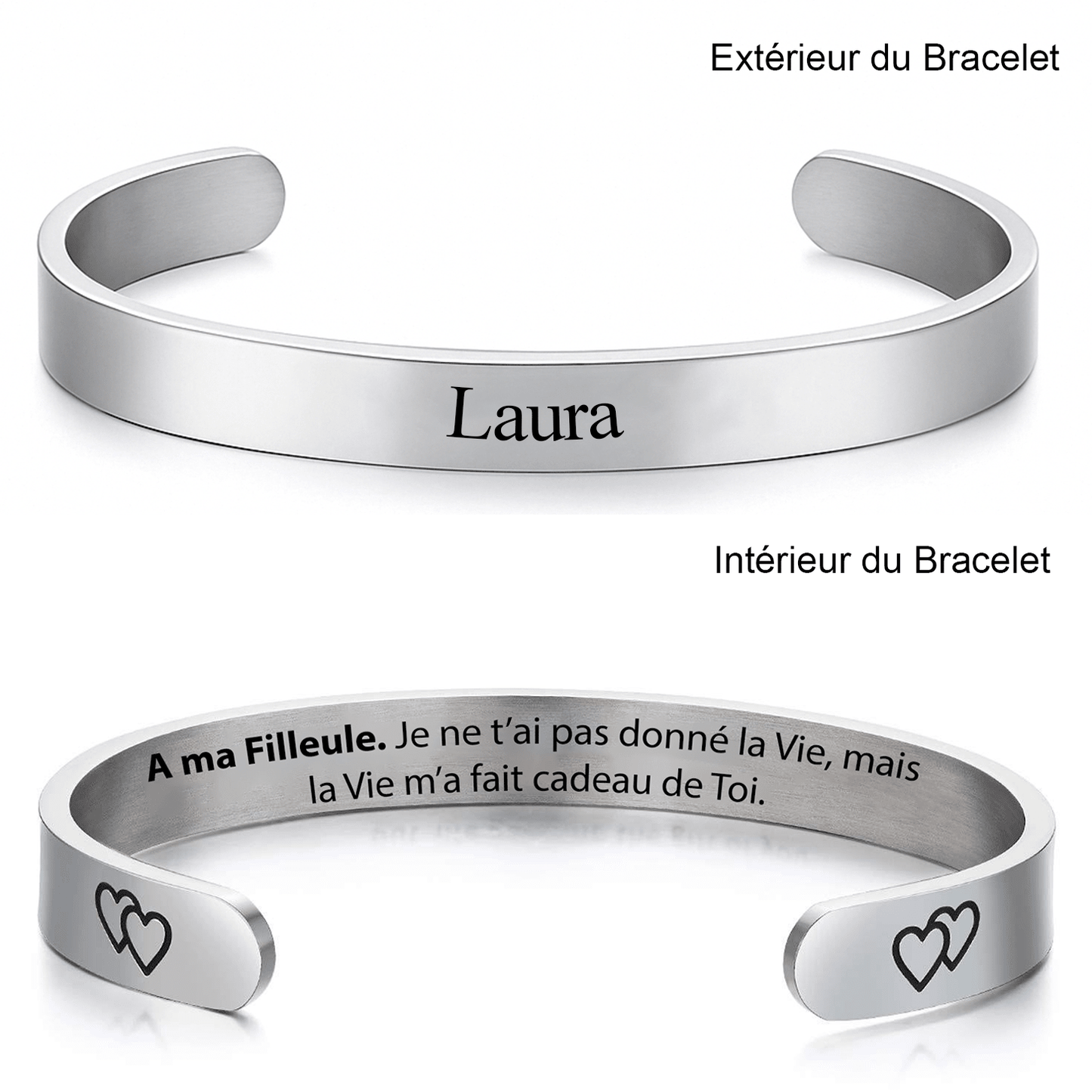 Bracelet pour Filleule Personnalisé Ajustable - Les Bijoux de Marilou