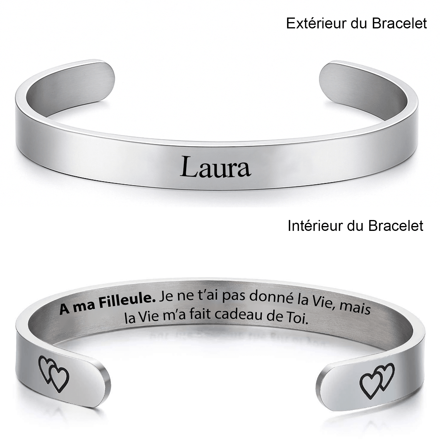 Bracelet pour Filleule Personnalisé Ajustable - Les Bijoux de Marilou