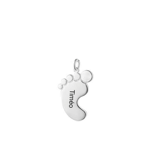 Breloques Pied Nouvelle Naissance Gravé Pour Porte - Clés - Les Bijoux de Marilou