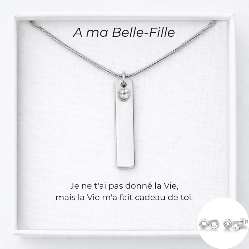 Collier A Ma Belle - Fille Prénom Personnalisé + Carte Belle - Fille - Les Bijoux de Marilou