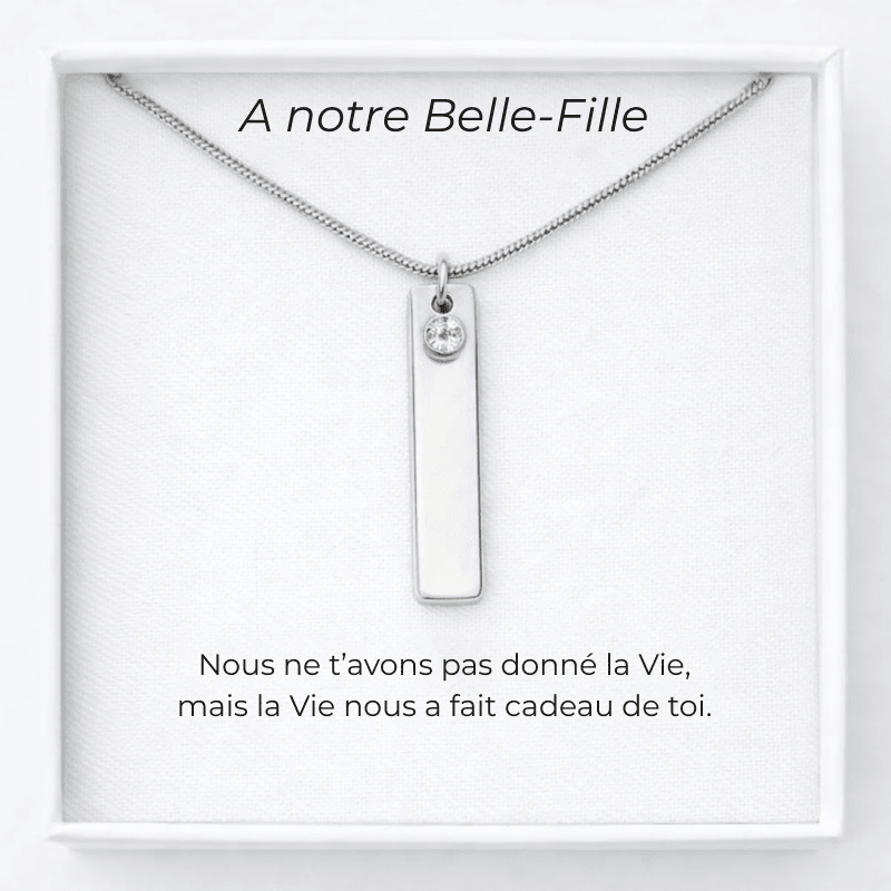 Collier A Ma Belle - Fille Prénom Personnalisé + Carte Belle - Fille - Les Bijoux de Marilou