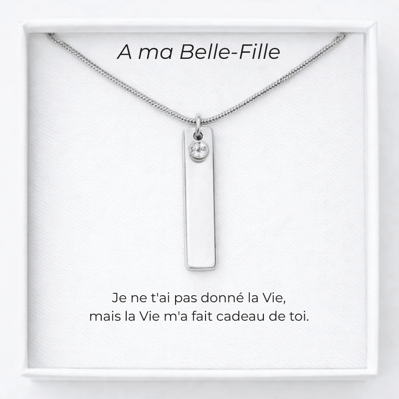 Collier A Ma Belle - Fille Prénom Personnalisé + Carte Belle - Fille - Les Bijoux de Marilou