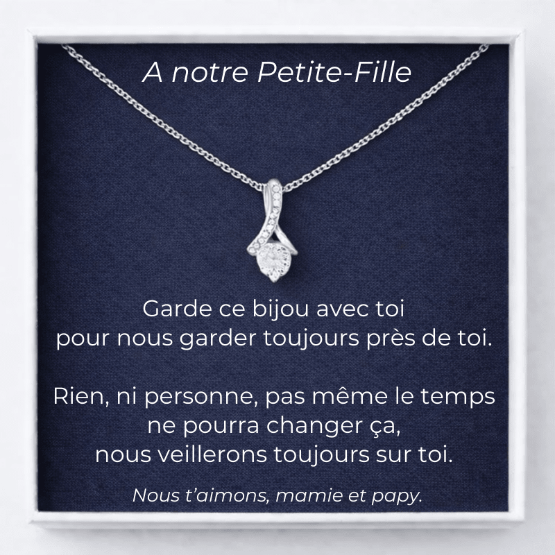 Collier A ma Petite - Fille Chance + Carte A Ma Petite - Fille Personnalisée - Les Bijoux de Marilou