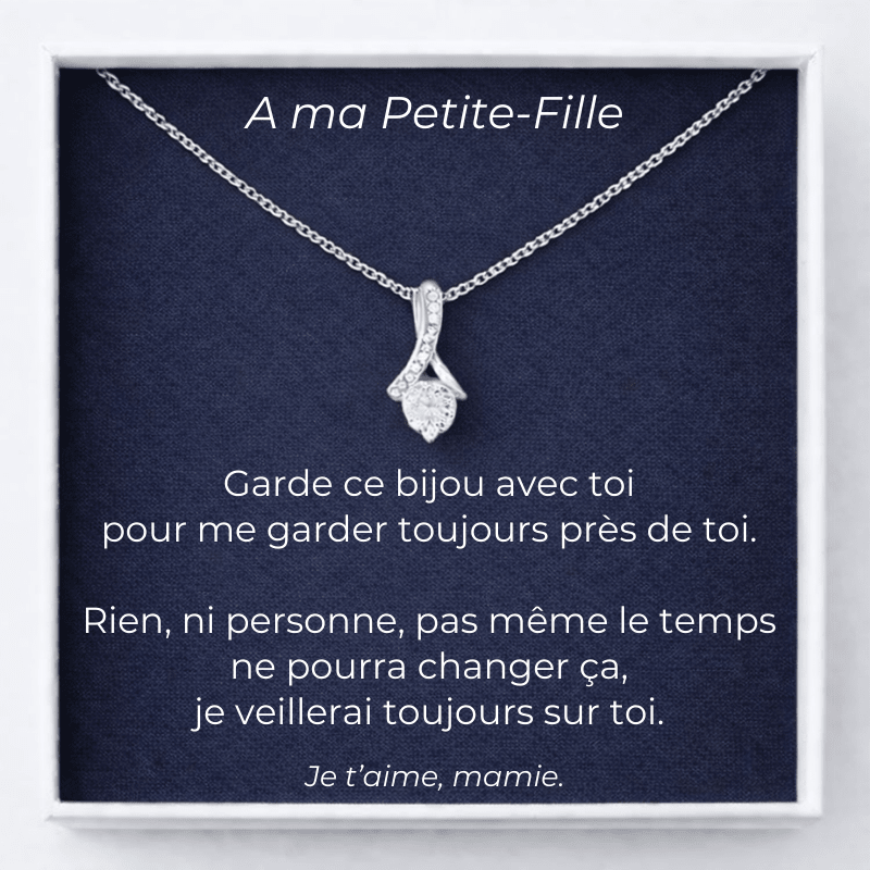 Collier A ma Petite - Fille Chance + Carte A Ma Petite - Fille Personnalisée - Les Bijoux de Marilou