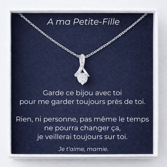Collier A ma Petite - Fille Chance + Carte A Ma Petite - Fille Personnalisée - Les Bijoux de Marilou