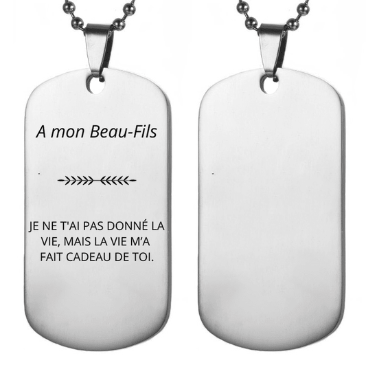 Collier A Mon Beau-Fils Personnalisé
