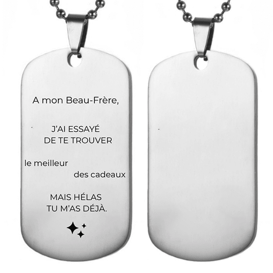 Collier Beau Frère Personnalisé - Les Bijoux de Marilou