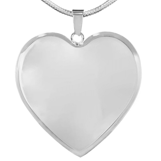 Collier cœur belle-sœur personnalisé verso acier inoxydable