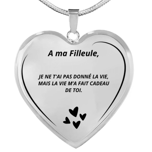 Collier Cœur Pour Ma Filleule — Gravé Personnalisé