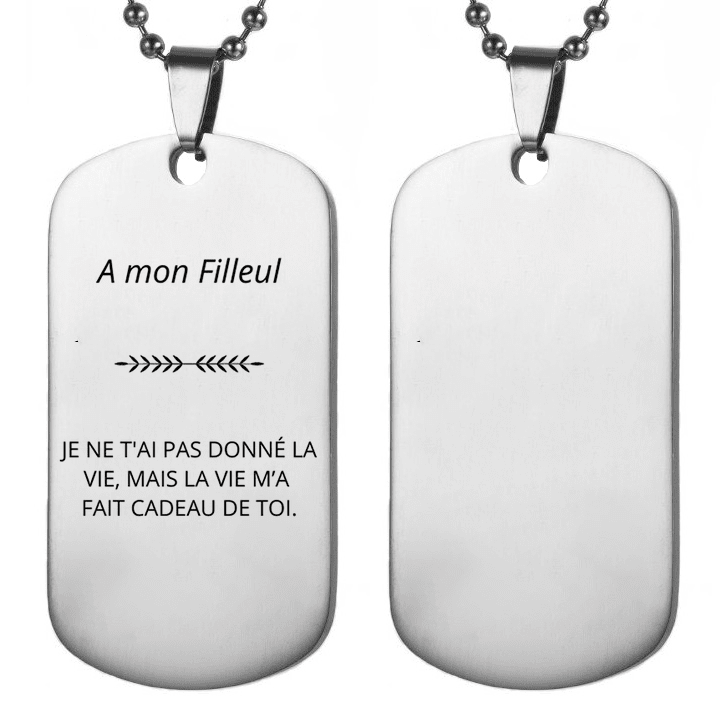 Collier Filleul Personnalisé Unique