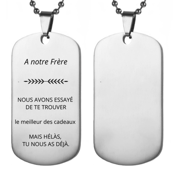 Collier Frère Personnalisé - Les Bijoux de Marilou