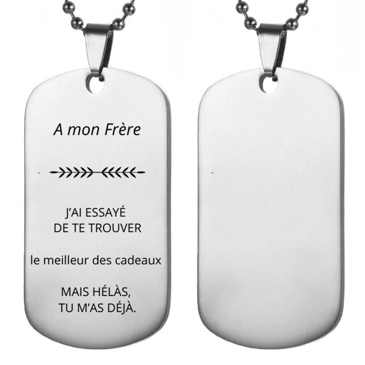 Collier Frère Personnalisé - Les Bijoux de Marilou