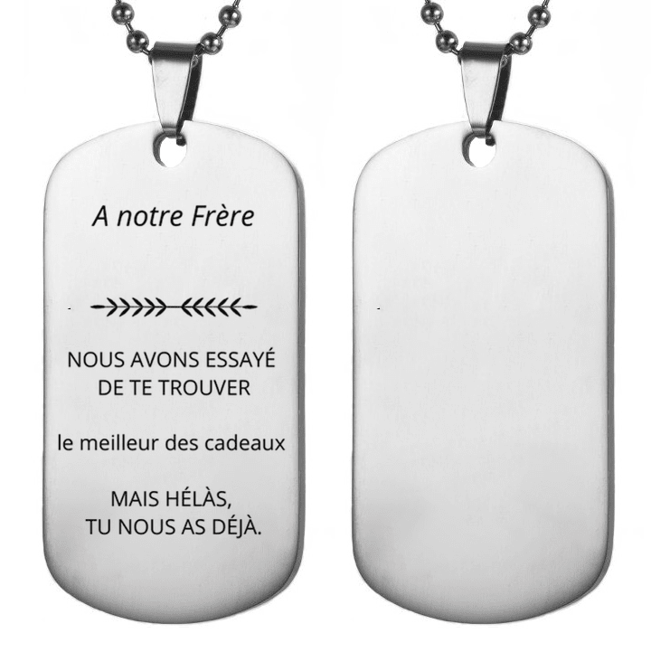 Collier Frère Personnalisé - Les Bijoux de Marilou