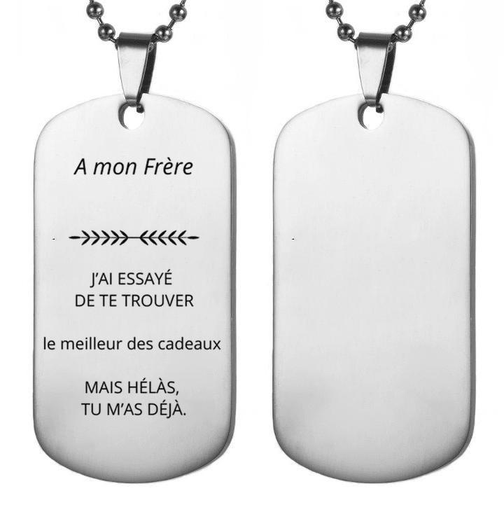 Collier Frère Personnalisé - Les Bijoux de Marilou