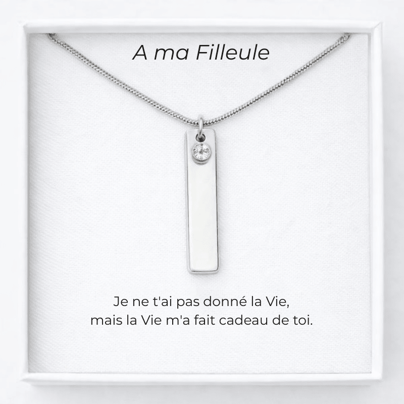 Collier Marraine Filleule Prénom Personnalisé + Carte Filleule - Les Bijoux de Marilou