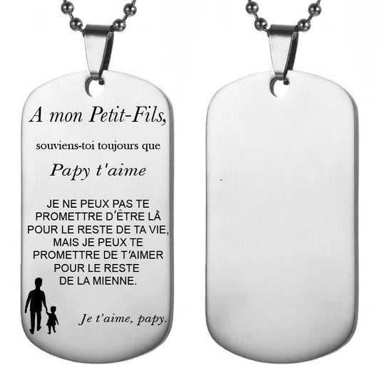 Collier Personnalisé A Mon Petit-Fils