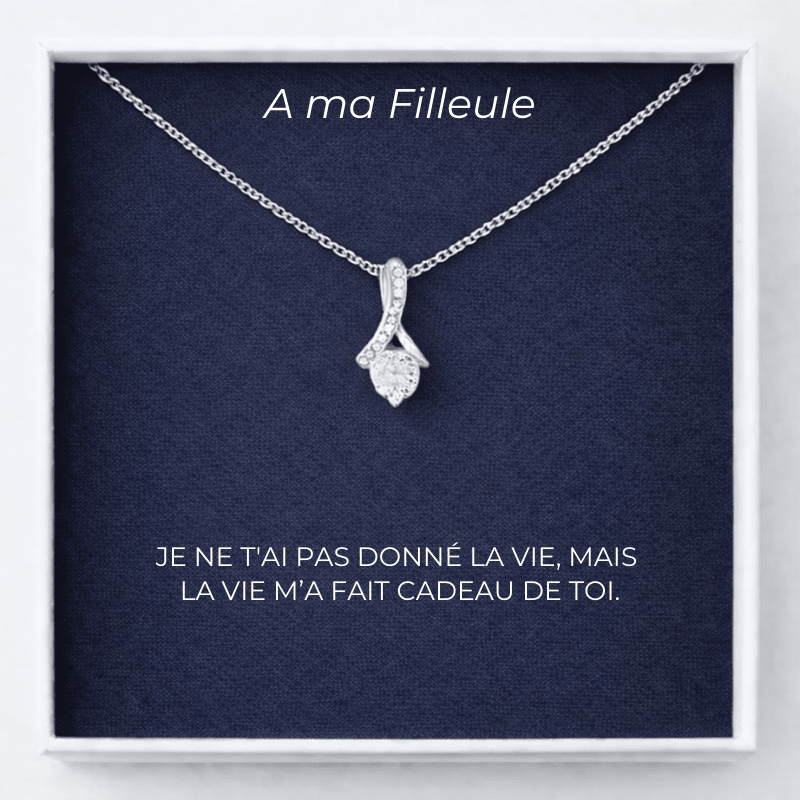 Collier Pour Filleule Chance + Carte Pour Filleule Personnalisée - Les Bijoux de Marilou