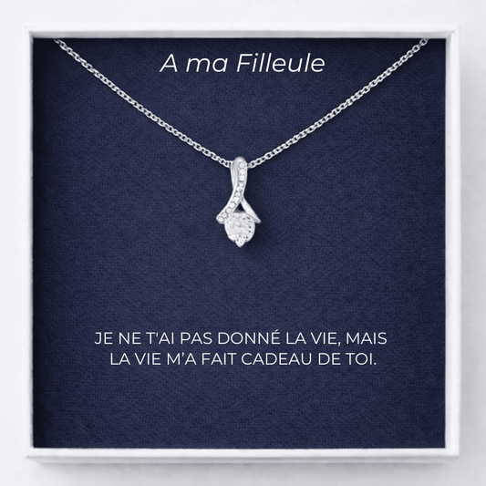 Collier Pour Filleule Chance + Carte Pour Filleule Personnalisée - Les Bijoux de Marilou