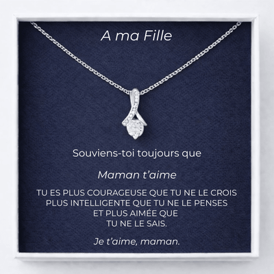 Collier Pour Ma Fille Chance + Carte Pour Ma Fille Personnalisée