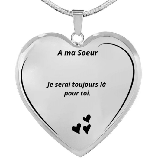 Collier Soeur Coeur Personnalisé - Les Bijoux de Marilou