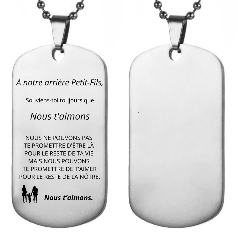 Le Collier A mon Arrière - Petit - Fils - Les Bijoux de Marilou